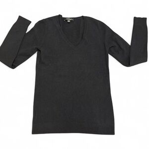 Ann Taylor 100% Cashmere Black V-Neck Sweater Women’s XS Classic Luxury